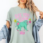 Gepersonaliseerd Chimpansee Buffel Krokodil Grappig Vaarwel Later Gator 100% Katoenen T-shirt met Naam Dagelijks Dragen Verjaardagscadeau voor Familie Vrienden