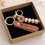 A Flower as Unique as You - Personalized Birth Flower Keychain with Name Gift for Friends & Bridesmaids