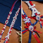 Personalizado Bling Flor Rhinestone Perla Letra Dos Colores Cinta Trenzada Lei con Nombre Graduación Fiesta Decoración Regalo para la Clase de 2026 Graduados