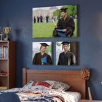 Foto personalizzate su tela Display da parete Moderna decorazione per la casa Set di 3 Nave da USA Regalo di laurea per i laureati