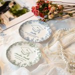 Personalized Line Hand-Drawing Floral Graduate Cap Ceramic Trinket Jewellery Tray with Name Year and School Name Graduation Gift for Graduates