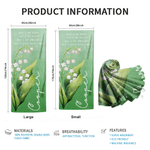 Personalized Birth Flower Super Absorbent Yoga Towel Mat with Name Sports Accessories Birthday Gift for Yoga Lovers Women