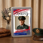 Personalizzato In Loving Memory Fallen Soldier LED Photo Frame Specchio con nome Giorno della memoria Regalo di simpatia per la famiglia dell'esercito perdita di una persona cara