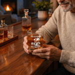 Personalisierte jeder Schluck schmeckt wie es ist nicht mein Problem Anymore 10 oz Rock Whiskey Glas mit Namen Vatertag Ruhestand Geschenk für Papa
