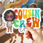 Personalized Cousin Crew Cartoon Character  Fridge Cruise Magnet with Name Home Decor Birthday Summer Travel Gift for Kid Cousin