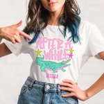 Gepersonaliseerd Chimpansee Buffel Krokodil Grappig Vaarwel Later Gator 100% Katoenen T-shirt met Naam Dagelijks Dragen Verjaardagscadeau voor Familie Vrienden