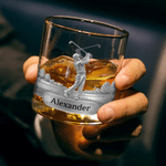 Verre à whisky 10 oz Rock Old Fashioned Cadeau d'anniversaire pour homme amateur de golf