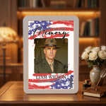 Personalizzato In Loving Memory Fallen Soldier LED Photo Frame Specchio con nome Giorno della memoria Regalo di simpatia per la famiglia dell'esercito perdita di una persona cara