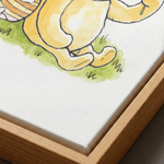 Personalized Classic Winnie the Pooh 3-Piece Canvas Prints with Name and Initial Nursery Decor Ship from USA Birthday Gift for New Baby