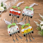 Personalised Multicolour Wedding Car Acrylic Ornament with Text Newly Married Christmas Wedding Anniversary Gift for Newlyweds