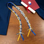 Personalizado Bling Flor Rhinestone Perla Letra Dos Colores Cinta Trenzada Lei con Nombre Graduación Fiesta Decoración Regalo para la Clase de 2026 Graduados