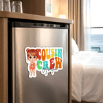 Personalized Cousin Crew Cartoon Character  Fridge Cruise Magnet with Name Home Decor Birthday Summer Travel Gift for Kid Cousin