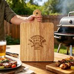 Personalized Engraved Everything Tastes Better Wooden Charcuterie Cutting Board with Handle and Year Home Decor Birthday Father's Day Gift for Dad