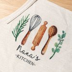 Personalized Watercolor Baking Tools Apron and Glove Set with Name Birthday Housewarming Gift for Moms Baker Lovers