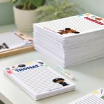 Personalized Kid Career Character Notepad with 40/80 Pages and Name Daily Use Back to School Birthday Gift for Kids Students