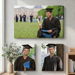 Foto personalizzate su tela Display da parete Moderna decorazione per la casa Set di 3 Nave da USA Regalo di laurea per i laureati
