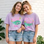 Gepersonaliseerd Chimpansee Buffel Krokodil Grappig Vaarwel Later Gator 100% Katoenen T-shirt met Naam Dagelijks Dragen Verjaardagscadeau voor Familie Vrienden