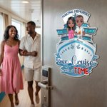 Aimant frigo personnalisé avec nom pour couple de personnages de bateaux de croisière Décoration maison Anniversaire Voyage d'été Cadeau pour couple