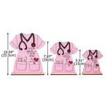 Personalized Nurse's Uniform Ornament with Title and Name Wooden Decoration Nurse Week Nurses' Day Gift for Nurse
