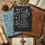Personalized Cross Bible A5 A6 Notebook with Name Graduation Birthday Gift for Christians Graduates
