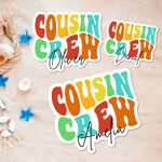 Personalised Cousin Crew Fridge Magnet with Name Home Office Decor Holiday Gift for Family Friends