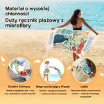 Personalizowany szybkoschnący ręcznik plażowy z kwiatowym wzorem i imieniem idealny dla kobiet na wakacje lub przyjęcie nad basenem
