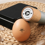 Sello de madera personalizado para huevos de gallina con texto y caja de regalo Uso diario Regalo de cumpleaños para granjero