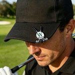 Personalized Crossed Clubs Golf Ball Magnetic Hat Clip Golf Ball Marker with Initial and Name Birthday Game Day Golf Club Gift for Golfer Golf Lover