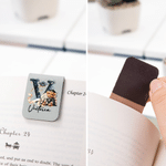 Clip segnalibro magnetica personalizzata per laurea Highland in pelle di mucca e PU con nome e iniziali Accessorio per la lettura Regalo di laurea per laureati topo di biblioteca