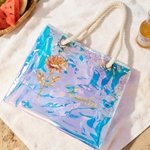 Personalizada Oro Nacimiento Flor Claro Bolsa Tote con Nombre Viaje Esencial Boda Cumpleaños Regalo para Novia Amiga