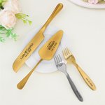 Personalized Engraved Mr. & Mrs. Wedding Forks Set and Ceramic Cake Plate with Name and Date Engagement Gift for Newlywed Couples