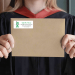 Personalisierte Mortarboard Graduation Sticker mit Namen Jahr und Adresse Festival Dekoration Graduation Favor Geschenk für Klasse von 2026 Absolventen