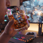 Personalised Funny Dad Photo 10 oz Old Fashioned Rock Whiskey Glass with Name Father's Day Birthday Gift for Man Whiskey Enthusiast