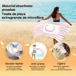 Toalla de playa personalizada de secado rápido y extragrande con rayas acuarela nombre e inicial regalo de cumpleaños para mujer o parejas