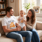Henkilökohtainen ensimmäinen isämme Animal Pattern 100% puuvilla T-paita Baby Bodysuit Matching Outfit nimet Isänpäivä lahja isälle vauva
