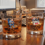 Personalised Funny Dad Photo 10 oz Old Fashioned Rock Whiskey Glass with Name Father's Day Birthday Gift for Man Whiskey Enthusiast
