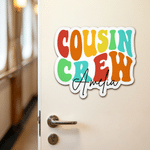 Personalised Cousin Crew Fridge Magnet with Name Home Office Decor Holiday Gift for Family Friends