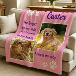 Personalisierte Haustier Themed weiche Decke mit Namen Text und 2 Fotos Home Decor Geburtstag Haustier Gedenkgeschenk für Tierliebhaber Freunde werfen