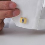 Spersonalizowane 1-4 kamienie narodzin Zestaw 2 prostokątnych spinek do mankietów Drobne akcesoria odzieżowe Urodziny Rocznica Prezent świąteczny dla ojca Rodzina