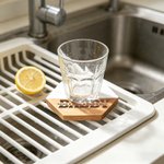 Título grabado personalizado 1-4 Nombres Acacia Mármol 11 Pcs Tabla de Cortar Posavasos Set con Tazón y Cuchara Día del Padre Housewarming Regalo para Papá