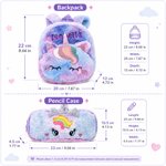 Personalised Cute Fantasy Unicorn School Backpack with Embroidery Name and Pencil Case Back to School Birthday Gift for Girls