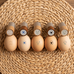 Sello de madera personalizado para huevos de gallina con texto y caja de regalo Uso diario Regalo de cumpleaños para granjero