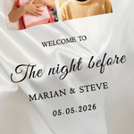 Bannière de mariage en soie personnalisée avec nom et date Cadeau de fête de mariage pour les mariés