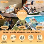 Personalizowany szybkoschnący ręcznik plażowy z kwiatowym wzorem i imieniem idealny dla kobiet na wakacje lub przyjęcie nad basenem