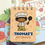 Personalised Colourful Cartoon Character Notebook with Name Daily Use Back to School Birthday Gift for Student