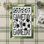 Personalized Ball Themed Prints Sport Towel with Name Number and Hanging Clip Game Day Birthday Gift for Sports Lovers
