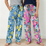 Personalised Watercolor Floral Style Drawstring Pyjama Pants with Name Daily Wear Birthday Gift for Women Men