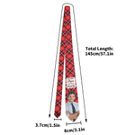 Personalized The Best Dad in the World Photo Tie with Name and Text Birthday Anniversary Father's Day Gift for Men Dad