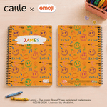 Personalised Colourful emoji Mix A5 Spiral Journal Notebook with Name Daily Use Birthday Gift for Kids | Callie × emoji ™