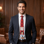 Personalized The Best Dad in the World Photo Tie with Name and Text Birthday Anniversary Father's Day Gift for Men Dad